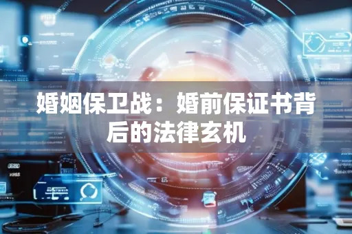 婚姻保卫战：婚前保证书背后的法律玄机